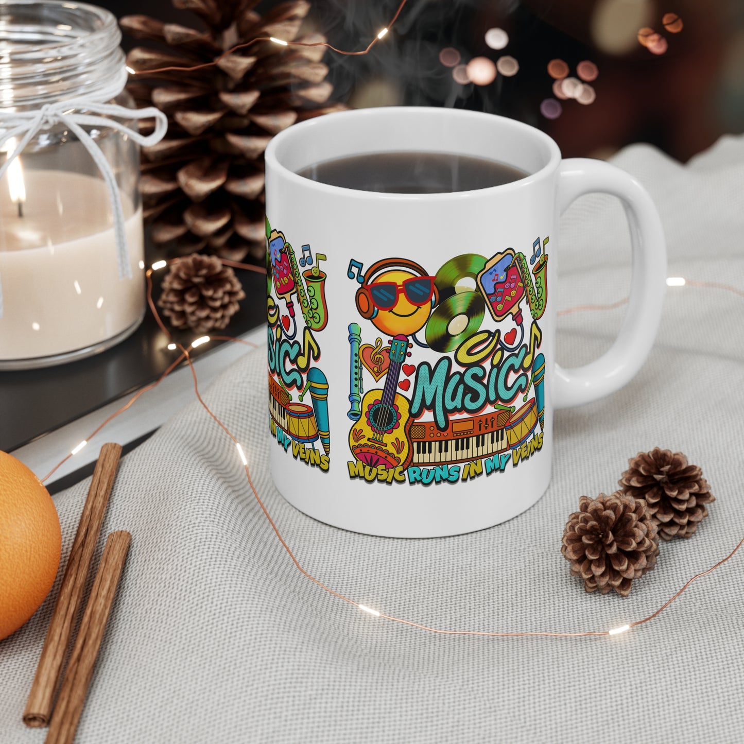 πΆβ Music Runs In My Veins Mug π§β¨