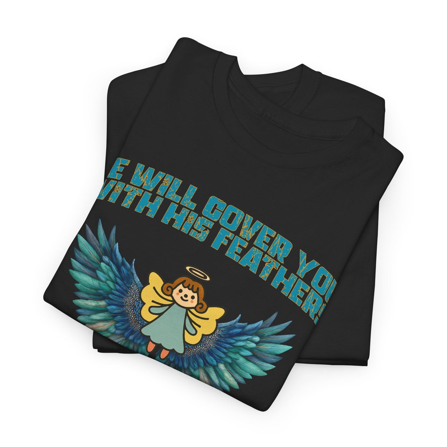 🕊️✨ Covered & Protected – Psalm 91:4 Faith Christian Tee ✨🕊️