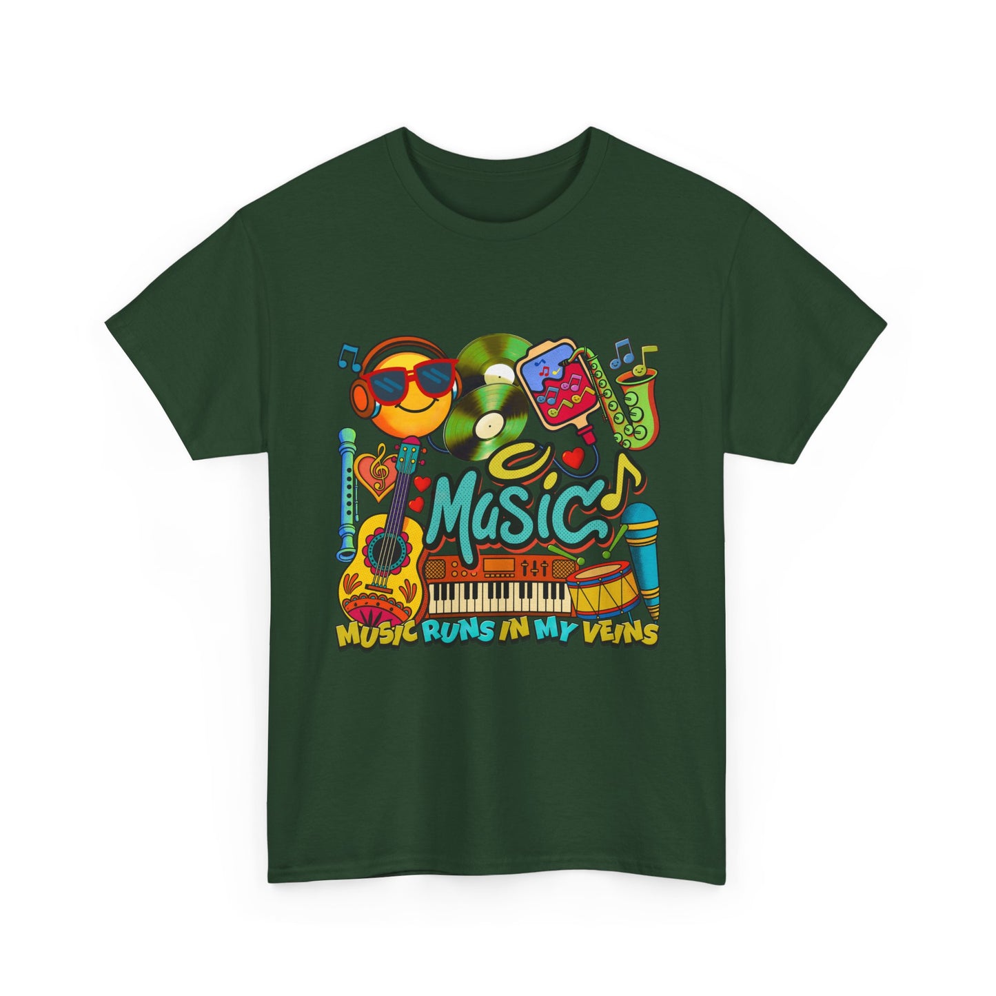 🎧✨ Turn Up the Vibe and the Volume – Music Runs in My Veins UNISEX Tee ✨🎶