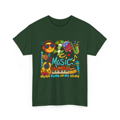 🎧✨ Turn Up the Vibe and the Volume – Music Runs in My Veins UNISEX Tee ✨🎶