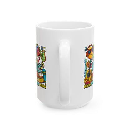 🎶☕ Music Runs In My Veins Mug 🎧✨— Colorful Music Lover mug (11oz, 15oz)