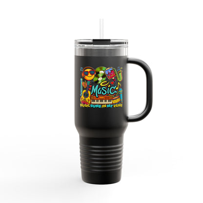 🎶🔥 Music Runs In My Veins 40oz Travel Mug 🚗☕