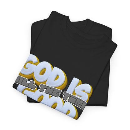 “God Is Good, All The Time” 🙌 — Retro Bubble Letter Christian Faith Tee👕