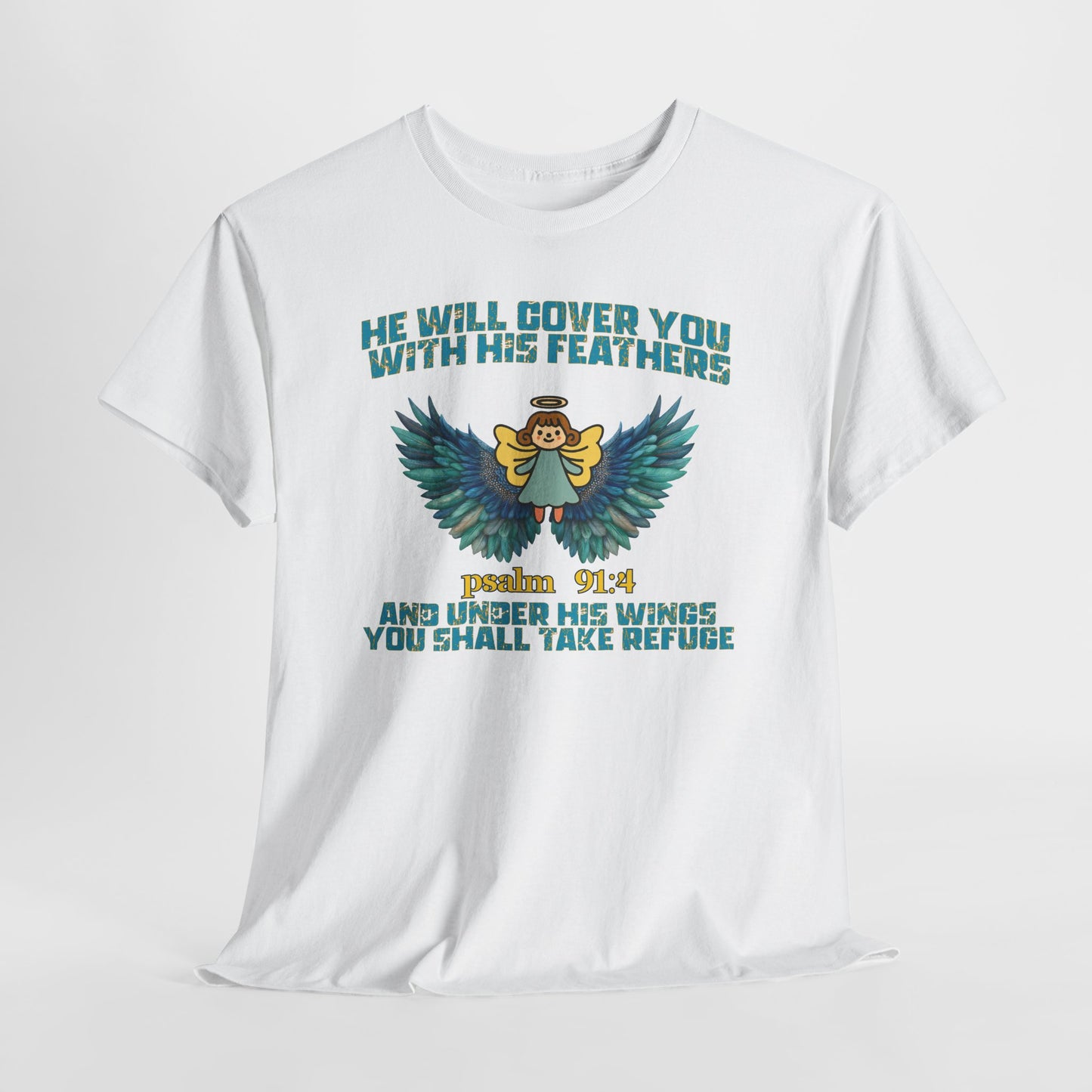 🕊️✨ Covered & Protected – Psalm 91:4 Faith Christian Tee ✨🕊️