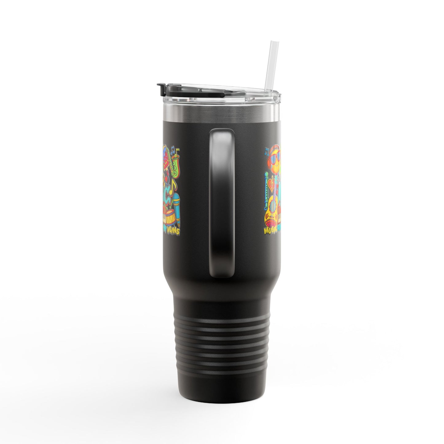 🎶🔥 Music Runs In My Veins 40oz Travel Mug 🚗☕