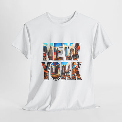 🗽 New York Photo-Block Skyline Tee – Bold NYC City Pride Shirt 🌆