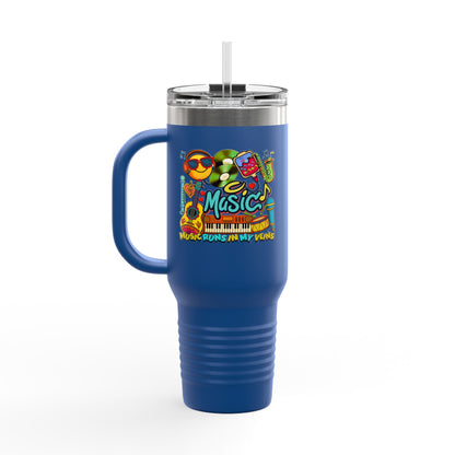 🎶🔥 Music Runs In My Veins 40oz Travel Mug 🚗☕