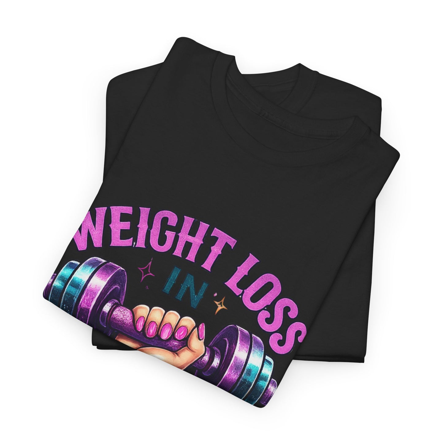 Weight Loss In Progress Please T‑Shirt — Funny Motivational Gym Tee