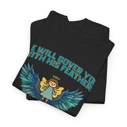 🕊️✨ Covered & Protected – Psalm 91:4 Faith Christian Tee ✨🕊️