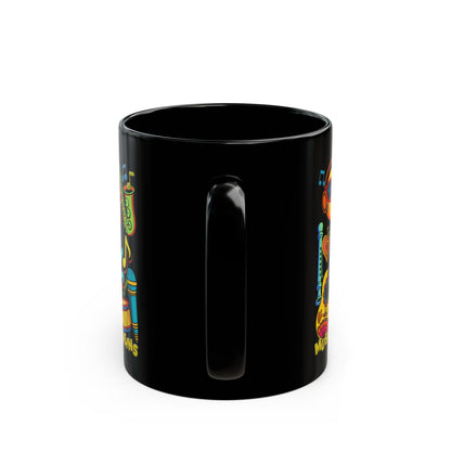 🎶☕ Music Runs In My Veins Mug 🎧✨– Colorful Music Lover Coffee Cup (11oz/15oz)