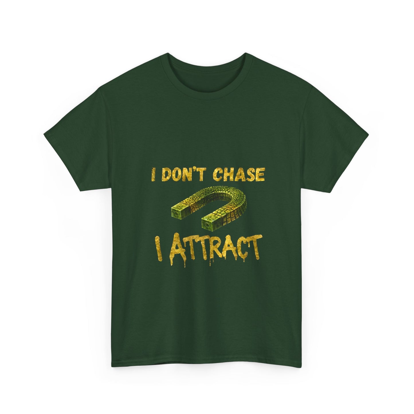 I Don’t Chase I Attract T-Shirt — Law of Attraction Graphic Tee