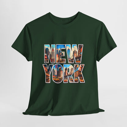 🗽 New York Photo-Block Skyline Tee – Bold NYC City Pride Shirt 🌆
