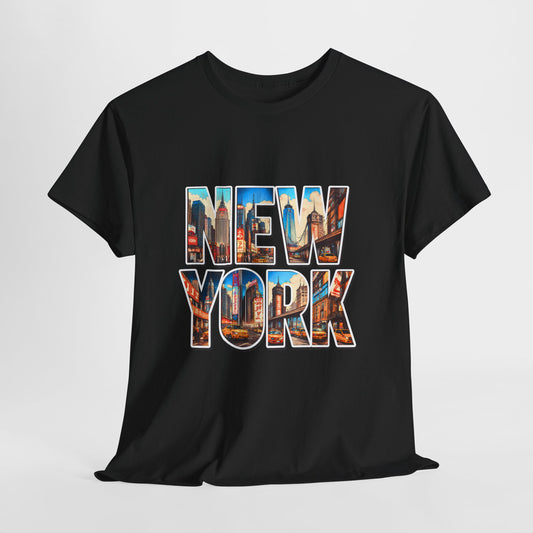 🗽 New York Photo-Block Skyline Tee – Bold NYC City Pride Shirt 🌆