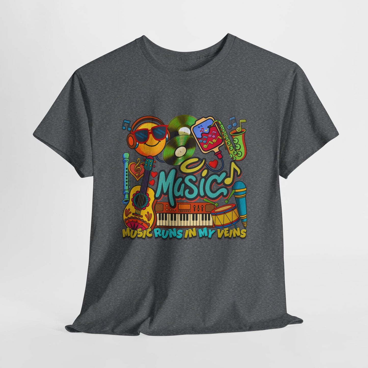 🎧✨ Turn Up the Vibe and the Volume – Music Runs in My Veins UNISEX Tee ✨🎶