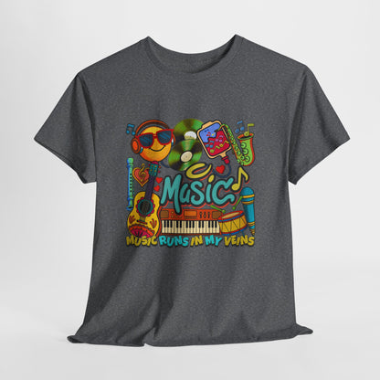 🎧✨ Turn Up the Vibe and the Volume – Music Runs in My Veins UNISEX Tee ✨🎶