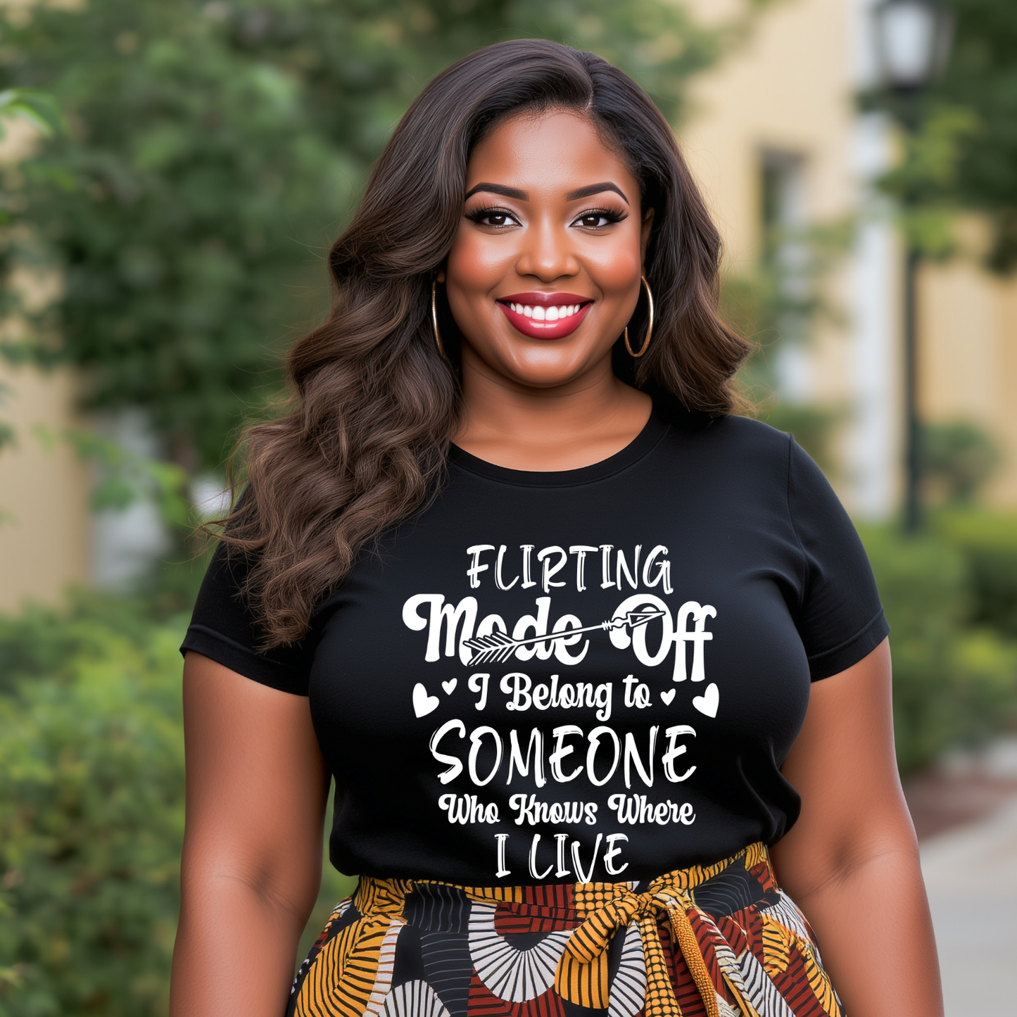 Flirting Mode Off – I Belong To Someone who knows where I live T-Shirt