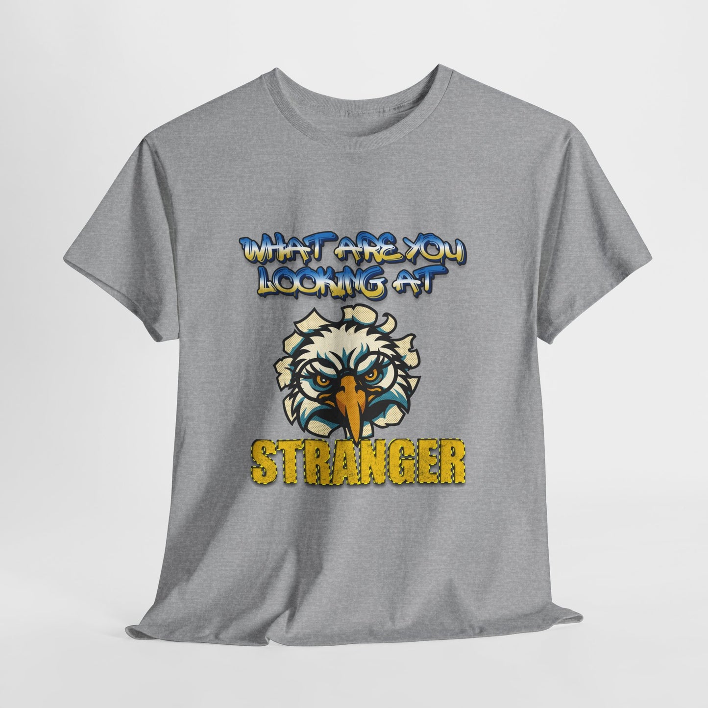 "WHAT ARE YOU LOOKING AT — STRANGER" Angry Bird T‑Shirt