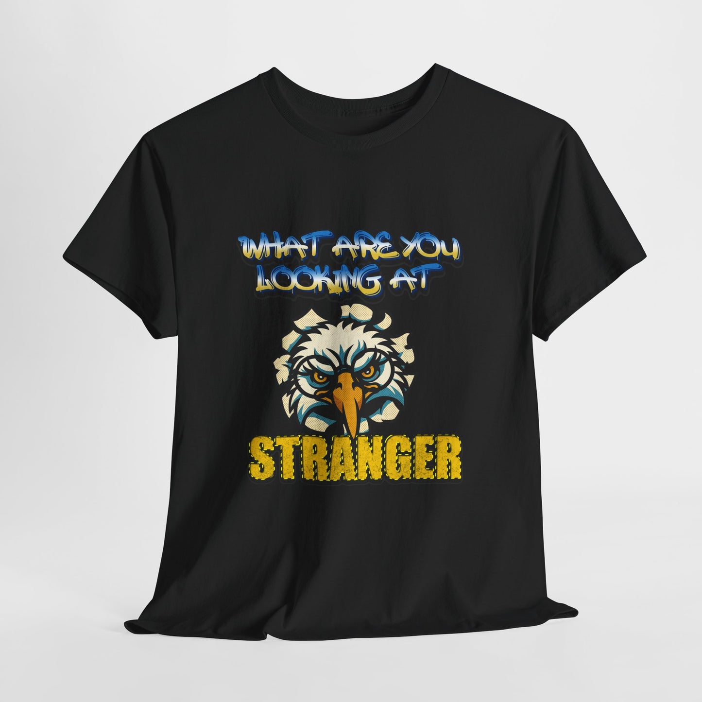 "WHAT ARE YOU LOOKING AT — STRANGER" Angry Bird T‑Shirt