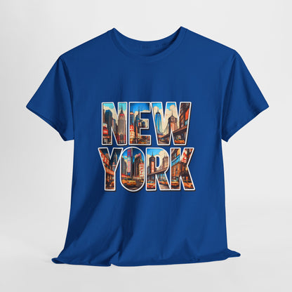 🗽 New York Photo-Block Skyline Tee – Bold NYC City Pride Shirt 🌆