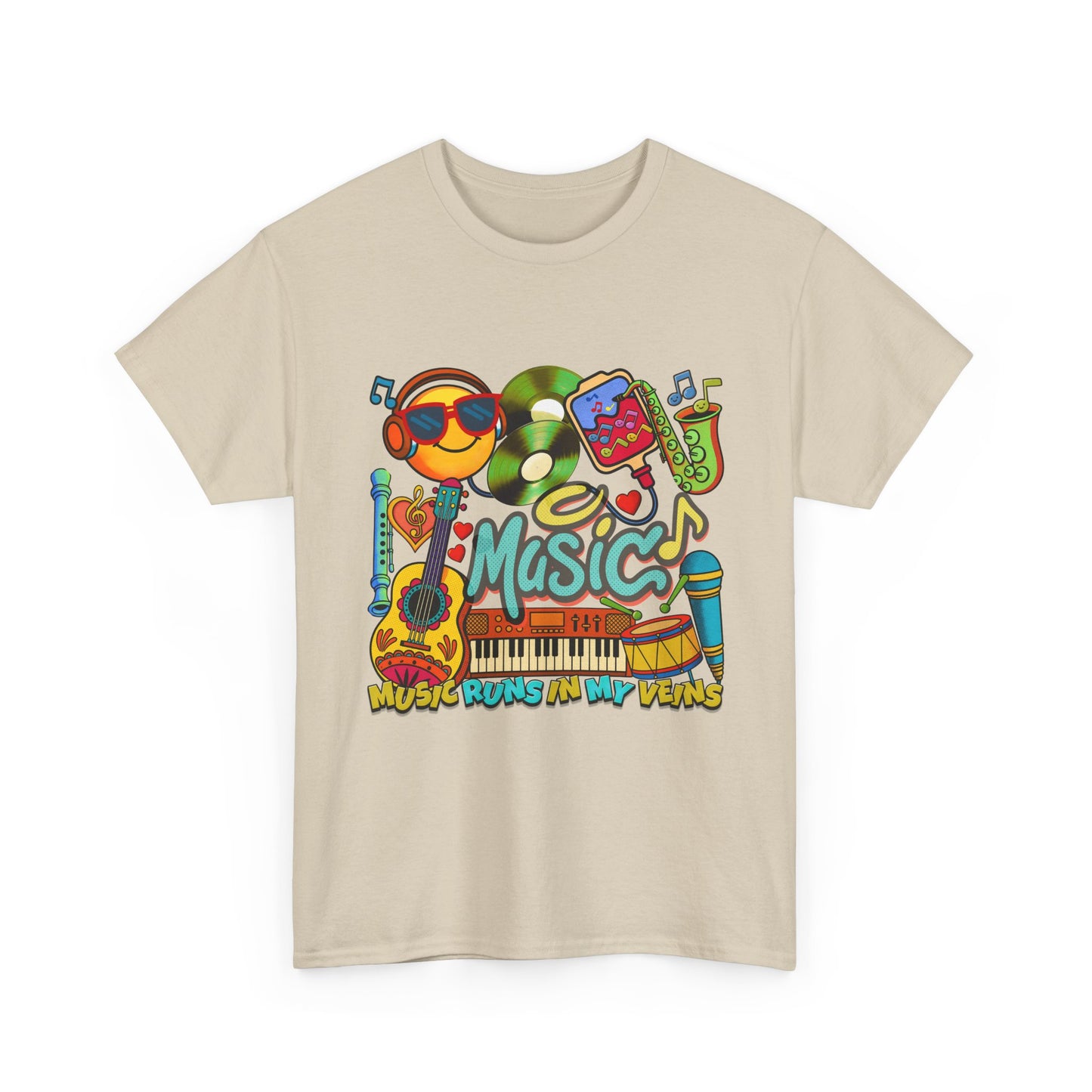 🎧✨ Turn Up the Vibe and the Volume – Music Runs in My Veins UNISEX Tee ✨🎶