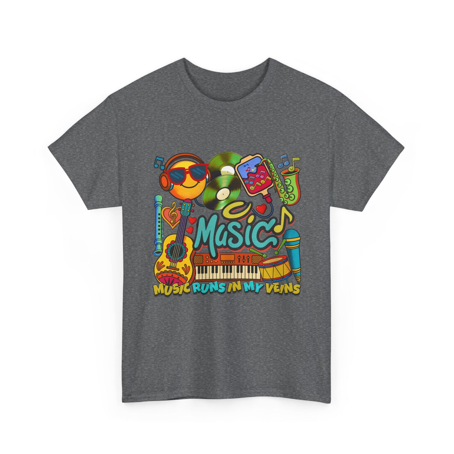 🎧✨ Turn Up the Vibe and the Volume – Music Runs in My Veins UNISEX Tee ✨🎶