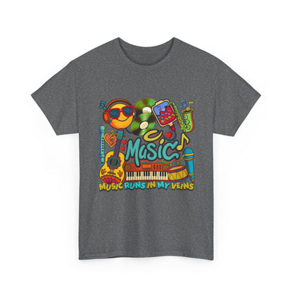 🎧✨ Turn Up the Vibe and the Volume – Music Runs in My Veins UNISEX Tee ✨🎶