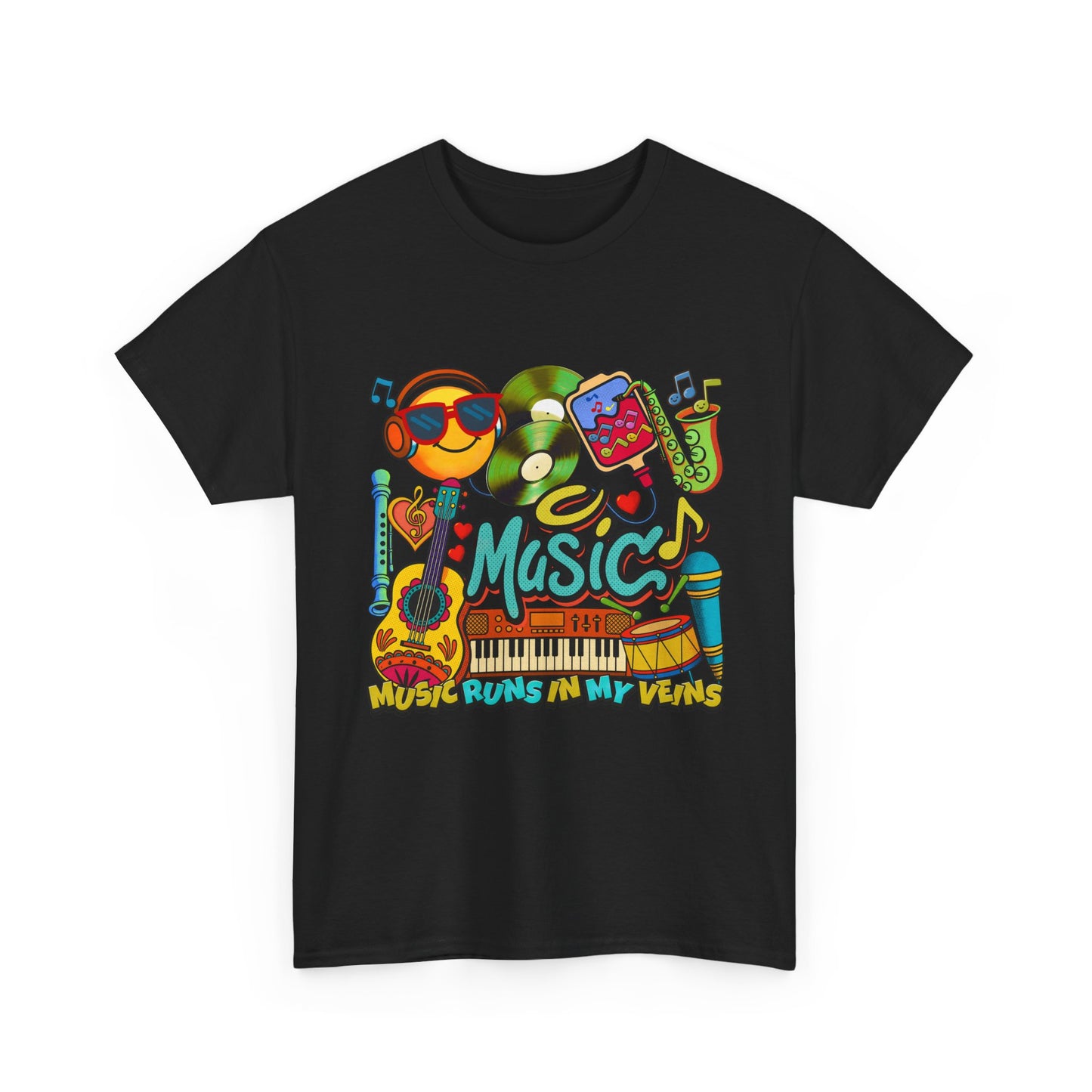 🎧✨ Turn Up the Vibe and the Volume – Music Runs in My Veins UNISEX Tee ✨🎶