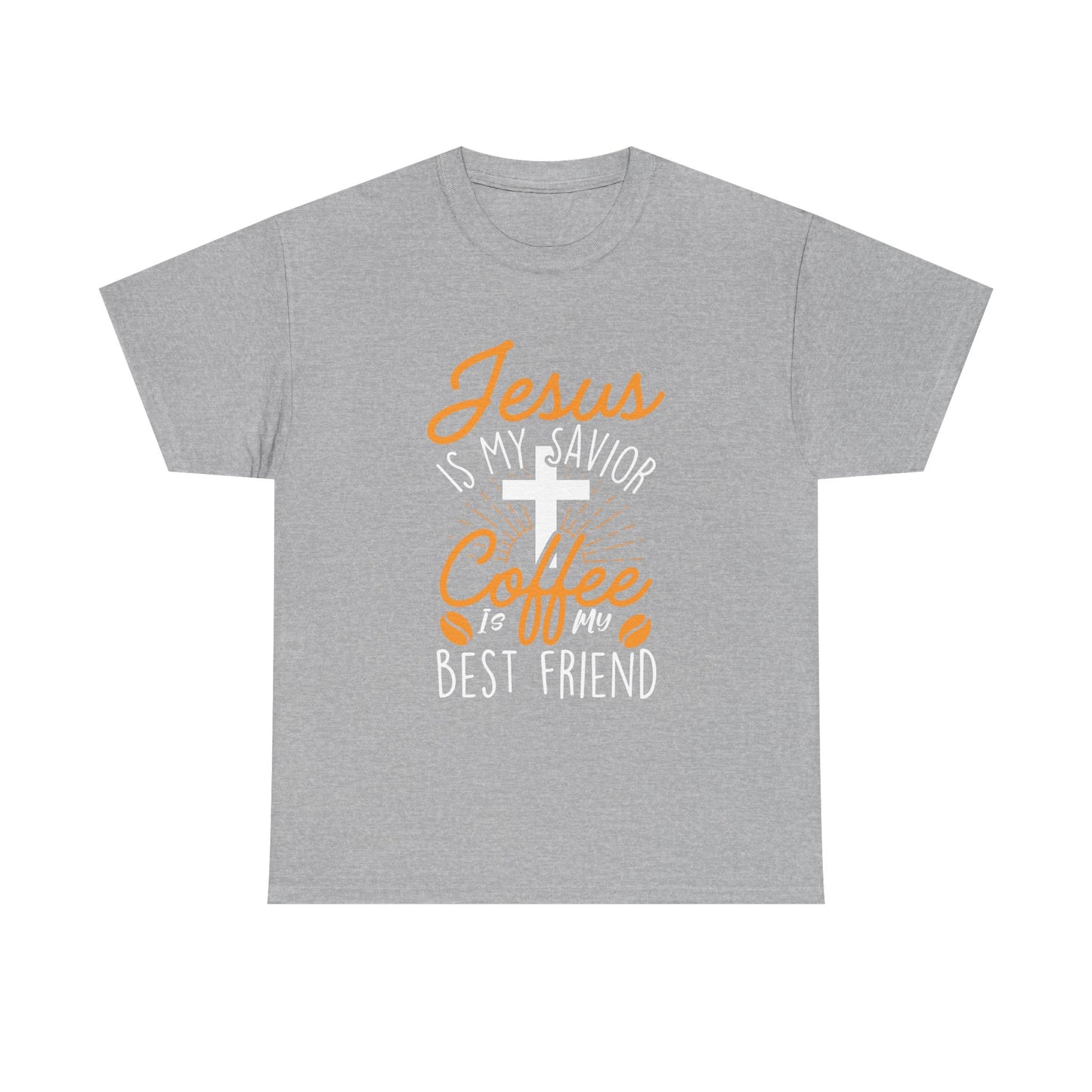 Christian Coffee T-Shirt — "Jesus is My Savior, Coffee is My Best Friend" Graphic Tee