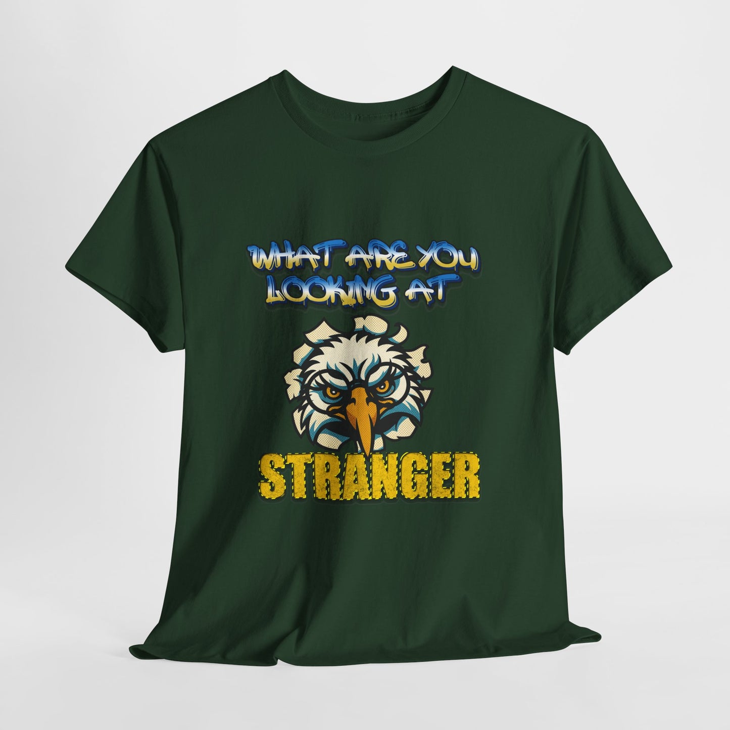 "WHAT ARE YOU LOOKING AT — STRANGER" Angry Bird T‑Shirt