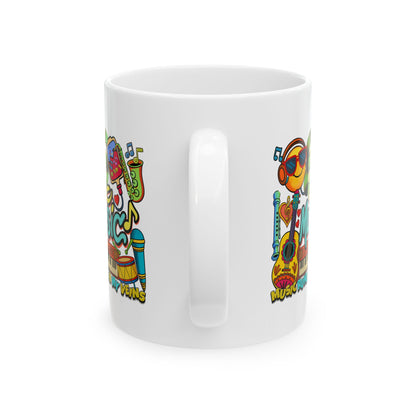 🎶☕ Music Runs In My Veins Mug 🎧✨— Colorful Music Lover mug (11oz, 15oz)