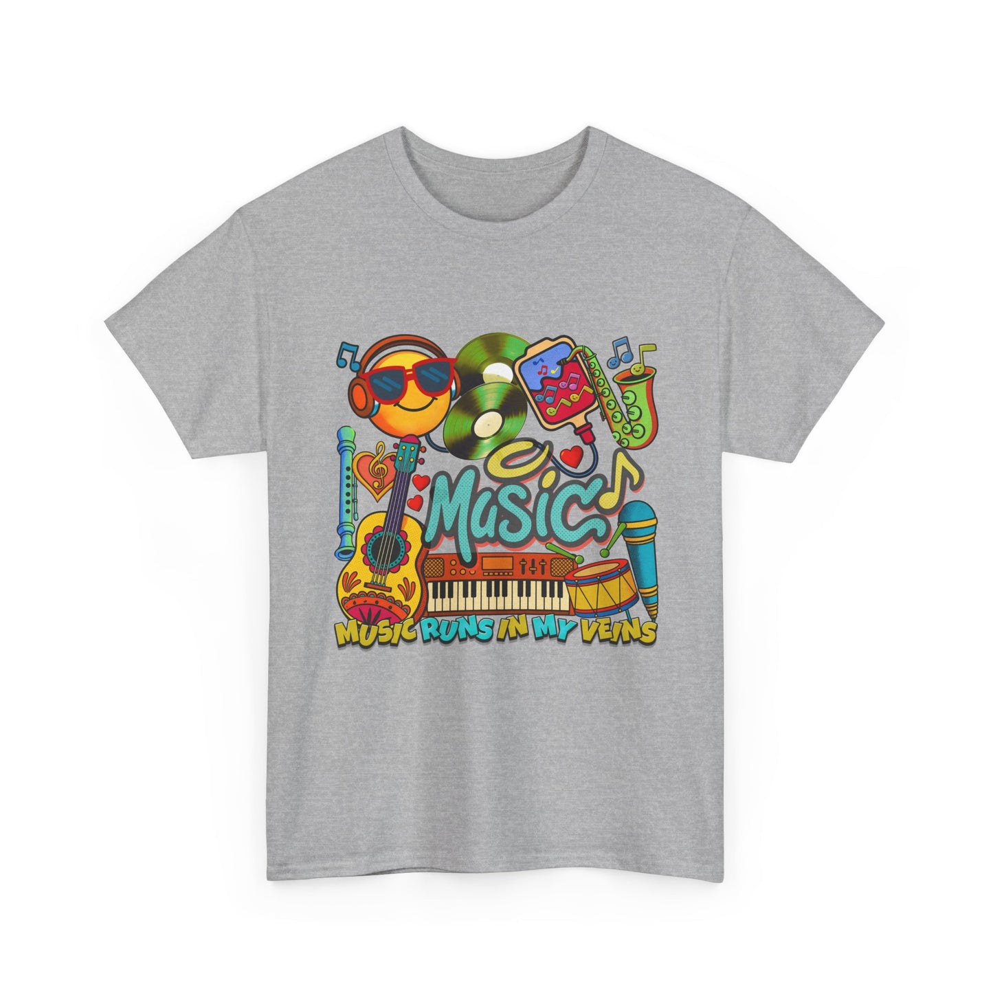 🎧✨ Turn Up the Vibe and the Volume – Music Runs in My Veins UNISEX Tee ✨🎶