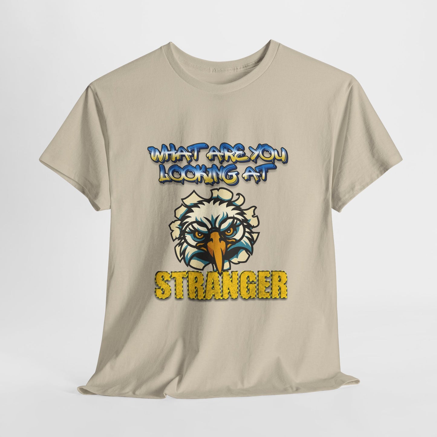 "WHAT ARE YOU LOOKING AT — STRANGER" Angry Bird T‑Shirt
