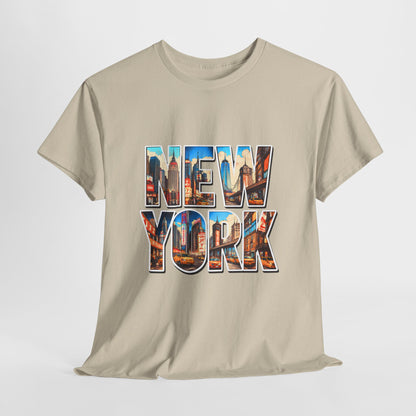 🗽 New York Photo-Block Skyline Tee – Bold NYC City Pride Shirt 🌆