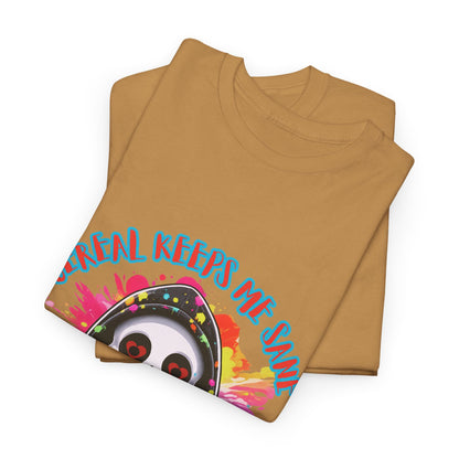 ☕💀 Cereal Keeps Me Sane – Funny Skull Coffee Lover Graphic Tee 😅