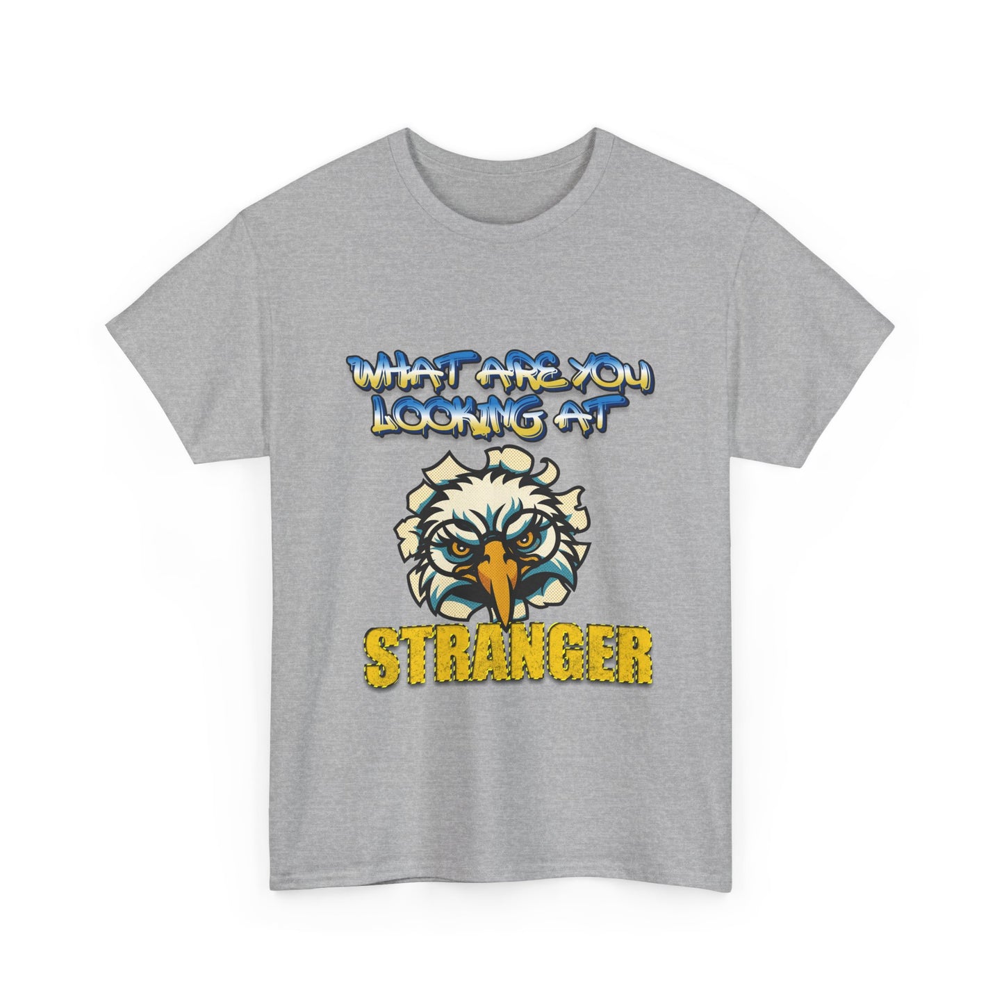 "WHAT ARE YOU LOOKING AT — STRANGER" Angry Bird T‑Shirt