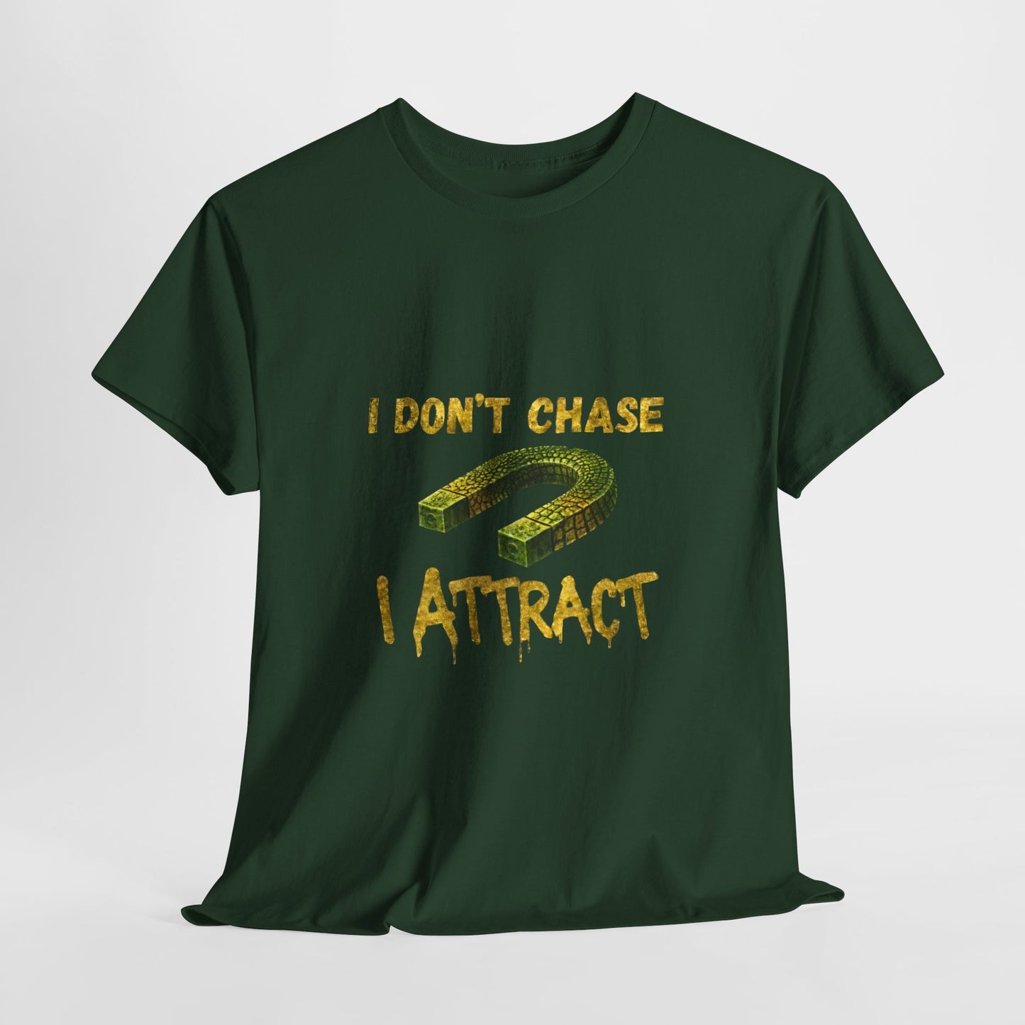 I Don’t Chase I Attract T-Shirt — Law of Attraction Graphic Tee